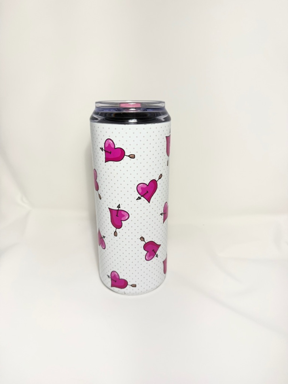Pink Heart Arrow Stainless Tumbler